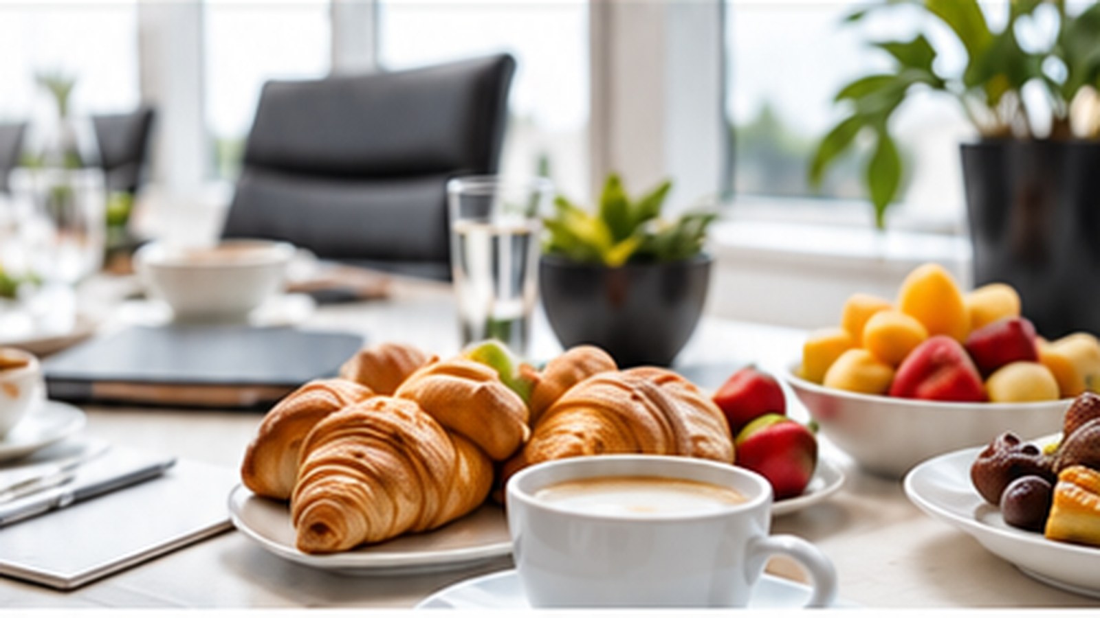 Catering servido en una reunión empresarial